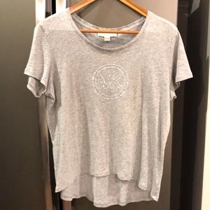 Michael Kors rhinestone tee/ grey